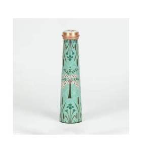Botella de Agua de Cobre con Patrón Art Deco, Reutilizable, a Prueba de Fugas, Botella Ayurvédica, Ecológica, para Regalo - Product Image 1