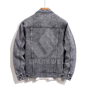 Men's Denim Jacket Button Front Classic Trucker Casual Streetwear Windproof 100% Cotton Outerwear - Product Image 2