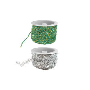 Fili Metallici Lussuosi per Maglieria Natalizia con Filo d'Oro in Cotone - per Decorazioni Festive - Product Image 1