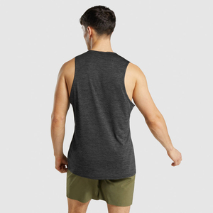 Men's Hip Hop Tank Top ODM Custom Graphic Print Cotton Polyester Sleeveless Streetwear Gym Tee Summer Fashion 2025 - Product Image 4