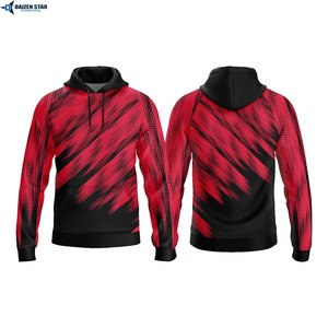 Sweat-shirt à capuche bleu pour homme, manches raglan, imprimé color block, respirant, décontracté, tricoté en polyester, coupe classique, devant imprimé - Product Image 6