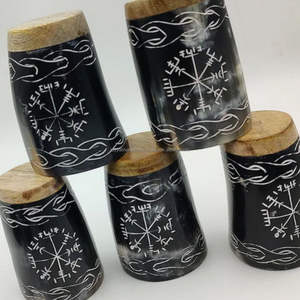 Vaso de Cuerno de Búfalo Hecho a Mano, Vaso de Cuerno Real para Beber, Vaso de Cuerno con Forma Personalizada de la India - Product Image 3