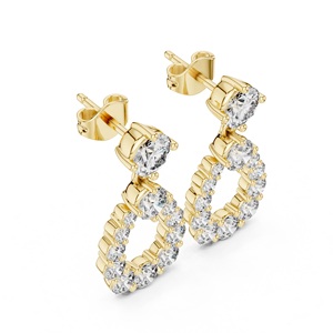 Round Cut Diamond Earring Moissanite 925 Sterling <b>Silver</b> Elegant Jewelry Customizable <b>Studs</b> For Women At Best Price - Product Image 6