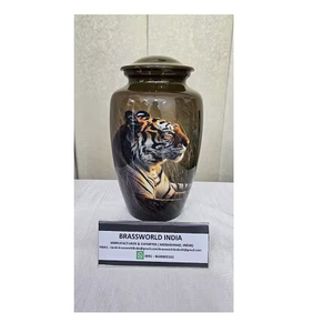 Urna de Aluminio para Adultos con Diseño de Tigre, Calidad HD, Capacidad de 220 Pulgadas Cúbicas, Diseño Personalizable, Ecológica, para Cremación y Entierro - Product Image 1