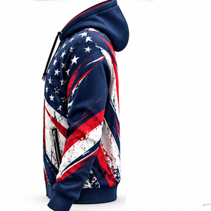 Teamwear Men's Winter Zip-Up Embroidered Hoodie Pocket Durable Lightweight 100% Polyester Sports Clothing <b>Personalized</b> Export - Product Image 3