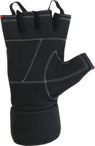 Half <b>Finger</b> Fitness Gloves Black Neoprene Adjustable Wrist <b>Strap</b> for Weight Lifting Gym Unisex - Product Image 5