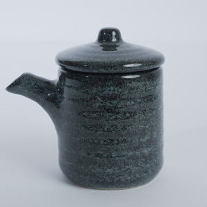 Blue Grey Reactive Glaze Ceramic Cylinder Soy <b>Sauce</b> <b>Pot</b> 200ml Lid Durable Eco-Friendly Microwave Safe Restaurant Hotel Tableware - Product Image 3
