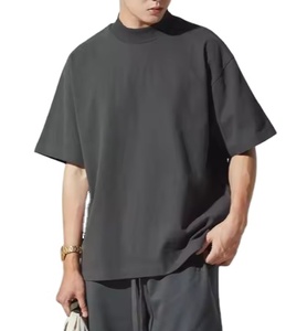 T-shirts pour hommes en coton 100% respirant, à manches courtes, coupe oversize, épaules tombantes, imprimés numériquement, écologiques, nouveau design, vente en gros - Product Image 1