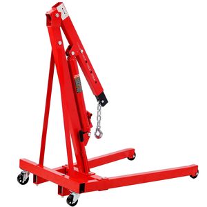 Sollevatore Elettrico Pieghevole Rosso per Carichi Pesanti da 1500 LBS con 4 Ruote in Ferro per Piattaforme Aeree e Lavori in Officina - Product Image 2