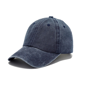 Customized Five 5 Blank Vintage Custom Logo Suede Sport Denim Plain 6 Panel <b>Dad</b> Hat Baseball Hat - Product Image 1