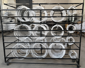 โครงเหล็กวงกลมราคาประหยัดสำหรับโคมไฟผ้าฝ้ายลินินพร้อมขั้วหลอดไฟ E27 สำหรับโรงแรมร้านอาหาร - Product Image 6