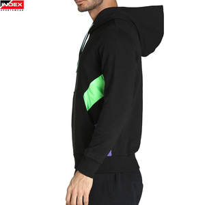Sudadera con Capucha para Hombre INDEX SPORTSWEAR, Diseño Color Block, Corte Regular, Estilo Deportivo Otoñal, Negro, Verde, Morado, Tejido de Punto - Product Image 3