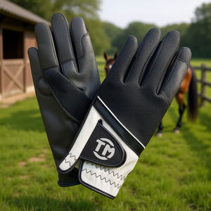 Custom Logo and Color Horse Riding Gloves <b>Equestrian</b> Sets & Accessories - Product Image 3