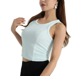 New Design Women Yoga Stretch Workout Fitness Tank <b>Tops</b> Summer Wear High Quality Women Tank <b>Top</b> Athletic Workout Racerback - Product Image 1