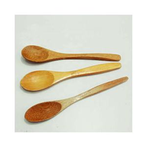 Juego de cubiertos de madera natural elegante reutilizable de diseño simple con acabado pulido, juegos de cubiertos para uso escolar - Product Image 1