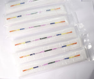 Multi zafiro Arco Iris zafiro 3 mm corte de diamante redondo pulsera de moda joyería para mujer regalo pulsera de zafiro fabricación de collares - Product Image 4