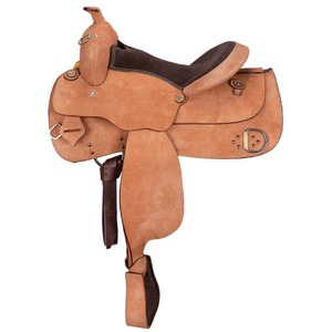 SILLÍN DE CUERO INDIO DE LA MEJOR CALIDAD PARA MONTAÑA WESTERN, JUEGO COMPLETO, ASIENTO DE CUERO SUAVE Y DURADERO, ESTRUCURA DE PLÁSTICO, PERSONALIZABLE PARA CABALLO - Product Image 1