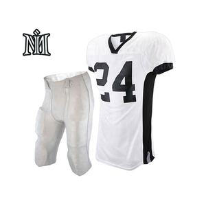 ชุดกีฬาสีขาว100% ชุดอเมริกันฟุตบอลแขนสั้นผ้าโพลีเอสเตอร์ระบายอากาศได้ดีปรับแต่งได้ - Product Image 1