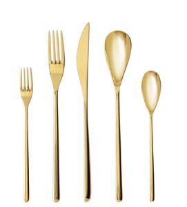 ชุดเครื่องใช้บนโต๊ะอาหารโลหะที่ออกแบบมาอย่างมีเอกลักษณ์พร้อมโรสโกลด์สีดำด้านเครื่องใช้บนโต๊ะอาหารสีทองและสีเงินสำหรับตกแต่งและตกแต่งโต๊ะ - Product Image 2