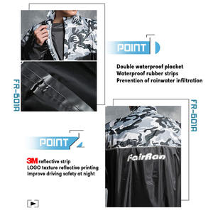 Raingear-chubasquero impermeable para adultos, paquete OEM personalizado, XXL Tamaño XL, patrón de camuflaje, a la moda - Product Image 4