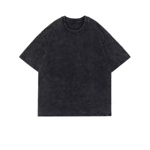Custom Acid Wash Vintage T Shirts Men's 100% Cotton Regular Fit Plus Size High Street Casual Breathable Eco-Friendly Summer - Product Image 3