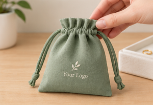 Sacs cadeaux en coton avec cordon de serrage, logo personnalisé, 6 couleurs, petites pochettes en mousseline, emballage pour bijoux, sacs anti-poussière - Product Image 6