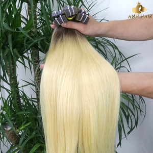 Extensiones de Cabello Adhesivas Rojas 100% Cabello Humano Remy Doble Trama Teñido (Color Personalizado Disponible) Aspecto Natural ¡Gran Venta 2025! - Product Image 1