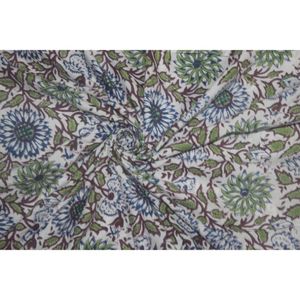 Tela de Algodón Estampada a Mano de Primera Calidad, Ligera, con Diseño Floral, para Confección de Vestidos para Niñas y Niños - Product Image 6