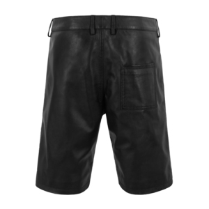 Shorts Bermuda en Cuir Nappa Premium pour Hommes, Véritable Peau d'Agneau, Style Jean Décontracté, Fournisseur et Fabricant OEM ODM en Gros - Product Image 3