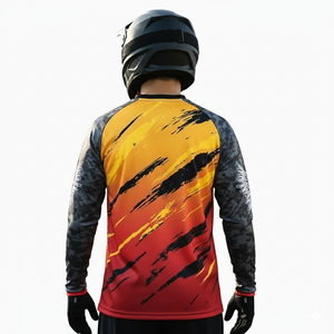Maillot de cyclisme d'hiver à manches longues pour homme, respirant, séchage rapide, vente en gros, pour motocross, descente, tout-terrain, VTT - Product Image 2