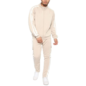 Ensemble de survêtement pour homme en molleton, respirant, séchage rapide, confortable, tendance, avec logo personnalisé, 2 pièces, sweat à capuche décontracté en coton épais - Product Image 1