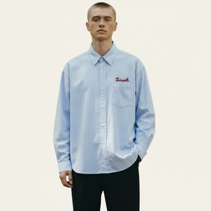 Chemise décontractée rayée à manches longues 100 % coton pour homme, col rabattu, coupe ample, respirante, couleur personnalisable, fabrication Vietnam - Product Image 3