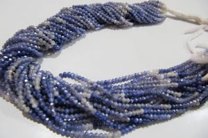 Perles facettées rondes en pierre de lune bleue naturelle teintée argent AB, revêtement mystique, 2,5 mm, brin de 13 pouces de long - Product Image 3