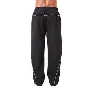 2024 logotipo personalizado Streetwear tela tejida tubería blanca bolsillos con cremallera 2 piezas conjunto chándales rompevientos para hombre - Product Image 5