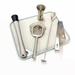 Juego de Herramientas de Bar de Acero Inoxidable, Kit Portátil de Coctelería Boston con Correa para el Hombro para Bartenders en Viaje - Product Image 2