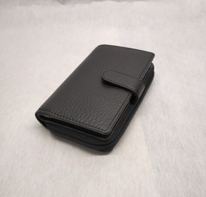 Leather Products Carteras Mujer Zipper Button Card Holder Wallet Coin Purses ID Window Pebble Long RFID Wholesale Bulk Factory - Product Image 4