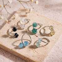 Bague en argent sterling 925 de qualité supérieure avec double pierre précieuse naturelle, pour un usage quotidien, vente en gros de bijoux fins