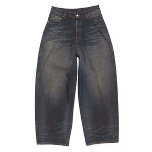 Jean droit pour homme, taille mi-haute, en denim déchiré, coupe ample, décontracté, avec boutons, style automne - Product Image 3