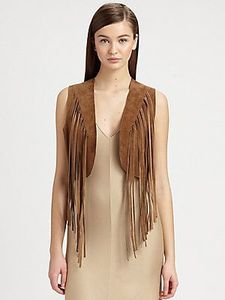 Women's Brown leather Fringe <b>Shawl</b> <b>Wrap</b> Long Solid Color Scarf for Daily Wear All Seasons - Product Image 2