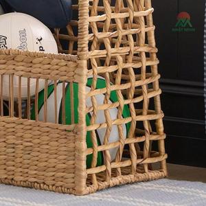 Soccer Goal Handwoven Water Hyacinth <b>Laundry</b> Hamper <b>Basket</b> for Kids Eco Friendly Toy Organizer Bin For Home Nursery Decor - Product Image 4