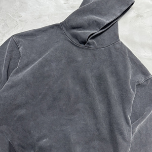 Men's Oversized Hooded Sweatshirt Custom Logo Back Print Cotton French Terry Casual Autumn Wear - Product Image 6