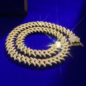 Fine Wholesale Direct Sales Hip Hop Jewelry White Gold Plated <b>Ice</b> Out CZ Diamond Sparkle Cuban Link <b>Chain</b> for Men - Product Image 4