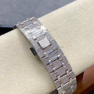 Moissanite de diamante de acero inoxidable con logotipo personalizable para hombre y mujer, movimiento de ETA mecánico de lujo, marca de edición limitada - Product Image 5