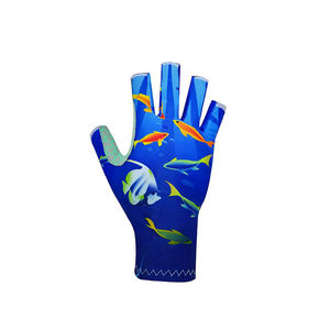 Gants de pêche d'été unisexes en polyester personnalisés, antidérapants, imperméables, respirants, avec protection UV, pour sports de plein air – Conception tout-en-un - Product Image 2