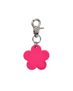 New Arrival Pink Flower Keychain Recycled Plastic Charm Metal Clip Key Holder Cute <b>Car</b> Keyring Fashion Accessory Gift - Product Image 1
