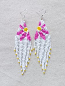 Boucles d'oreilles artisanales premium en perles en forme de tranches d'agrumes, jaunes et blanches, bijoux tendance pour femmes aux prix les plus bas par NEHA ENTERPRISES - Product Image 6