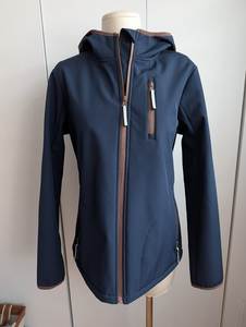 Waterproof Breathable Windproof <b>Fleece</b> <b>Lined</b> Hooded Spandex/Polyester Softshell <b>Jacket</b> for Outdoor Hiking - Product Image 4