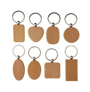 พวงกุญแจไม้ธรรมชาติทำจากไม้ธรรมชาติมีหลายรูปทรงให้เลือก - Product Image 1