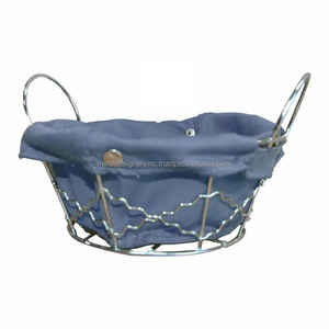 Multi-Purpose Nickel and Cotton <b>Metal</b> <b>Storage</b> <b>Baskets</b> for Tableware and Kitchenware Organization - Product Image 2