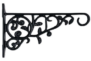 Heavy-Duty Cast Iron Vintage Style <b>Wall</b> <b>Bracket</b> for Indoor and Outdoor <b>with</b> Plant Hanger Pot Basket <b>Shelf</b> - Product Image 6